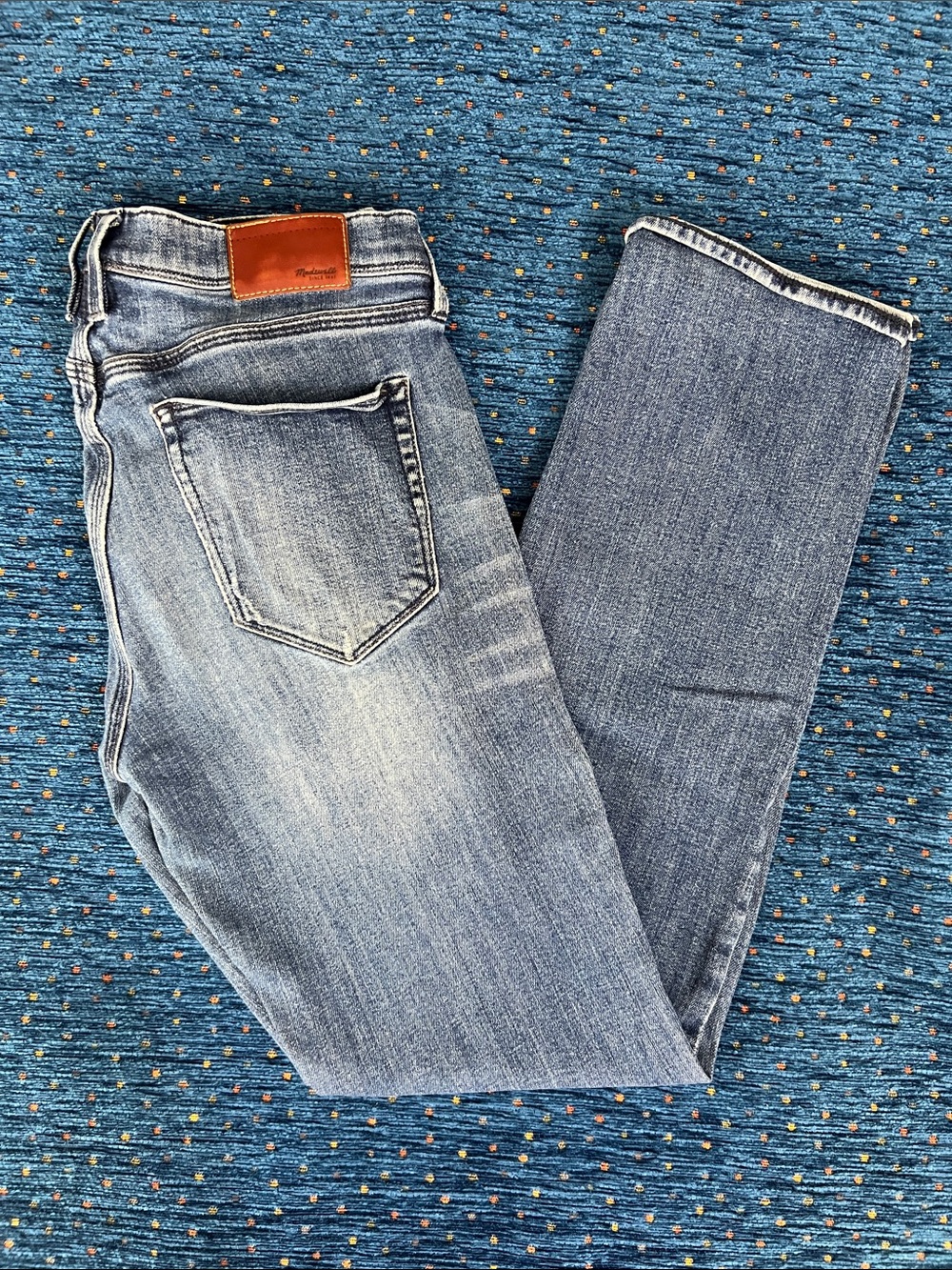 Madewell women’s size 28x30 Faded Blue “rail Straight” 5 pocket Jeans